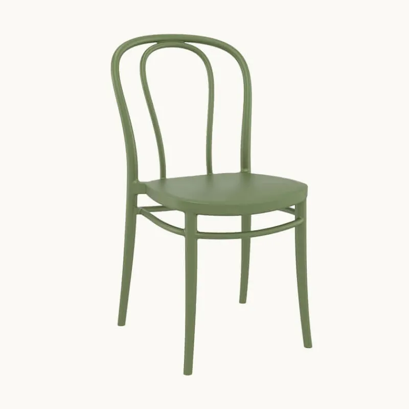 Victor Chaise de jardin bistrot empilable en polypropylène* Chaise De Jardin