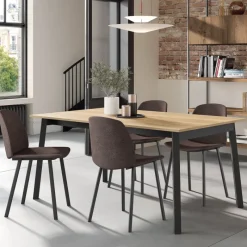 Perfecta Victoria Table avec allonge et pieds en métal* Table De Salle à Manger