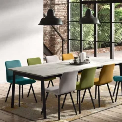 Perfecta Victoria Table avec allonge et pieds en métal* Table De Salle à Manger