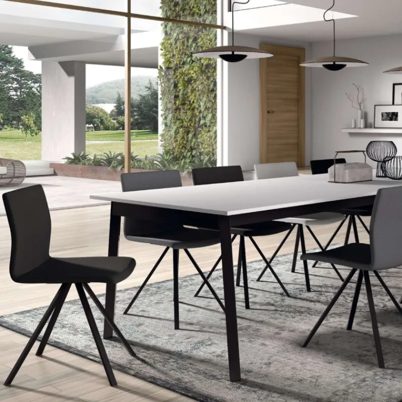 Perfecta Victoria Table avec allonge et pieds en métal* Table De Salle à Manger