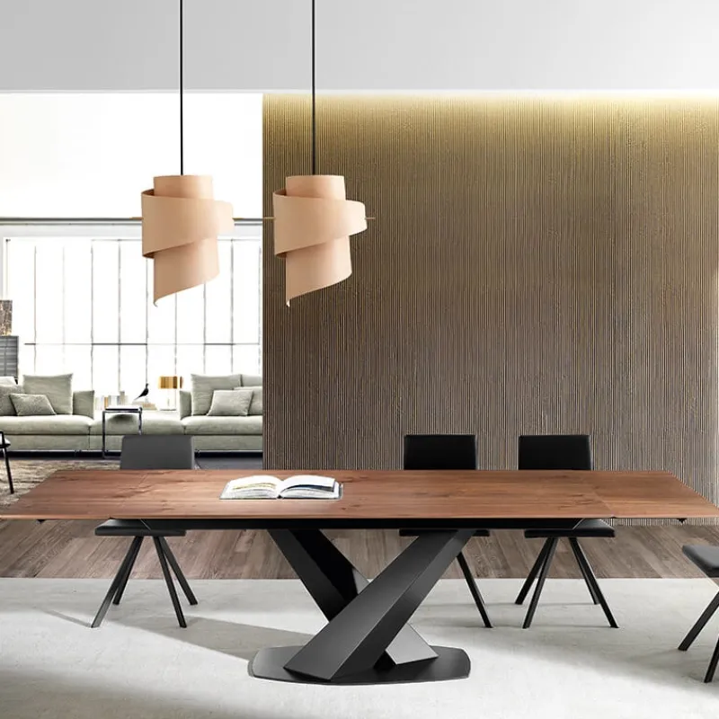 Ramiro Tarazona Victory Table en bois extensible design avec pied central* Table De Salle à Manger