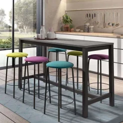 Perfecta Vienna Table haute de cuisine hauteur 90 cm en stratifié et métal* Table De Cuisine|Table Pour Petit Espace