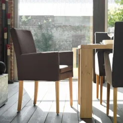 Mobitec Vigo ® Fauteuil de salon en bois et tissu* Chaise De Salle à Manger|Chaise Salon