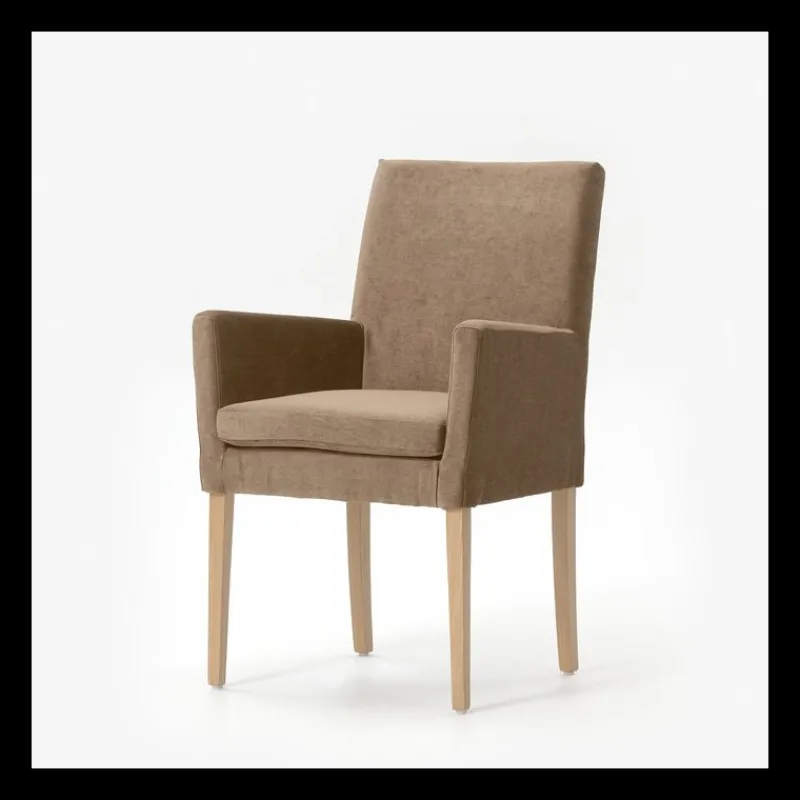 Mobitec Vigo ® Fauteuil de salon en bois et tissu* Chaise De Salle à Manger|Chaise Salon
