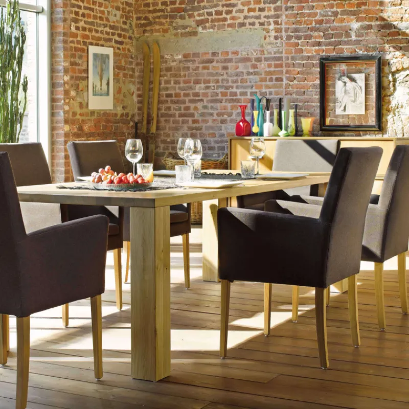 Mobitec Vigo ® Fauteuil de salon en bois et tissu* Chaise De Salle à Manger|Chaise Salon
