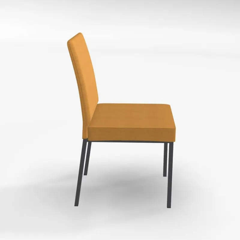 Perfecta Villa Chaise rembourrée en métal et tissu style contemporain* Chaise De Salle à Manger