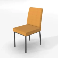 Perfecta Villa Chaise rembourrée en métal et tissu style contemporain* Chaise De Salle à Manger