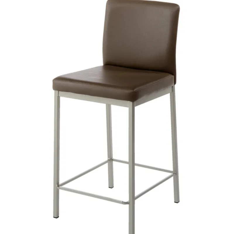 Perfecta Villa Tabouret snack rembourré en simili et métal* Tabouret Snack (assise +/- 65 Cm)|Tabouret De Bar (assise +/- 80 Cm)