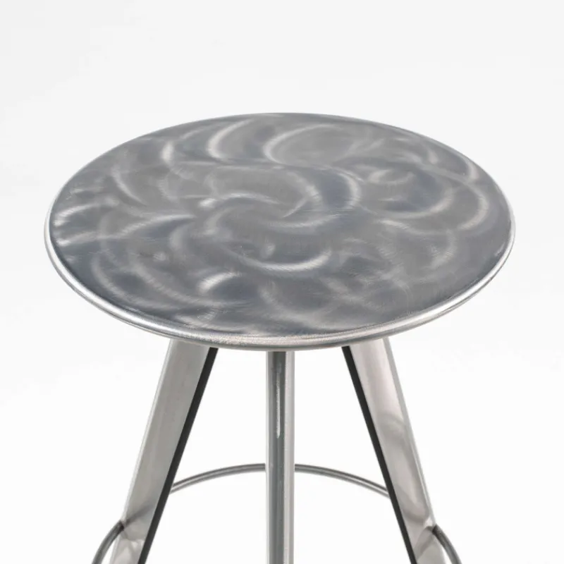 Carrier Vérone ® Tabouret de bar industriel pivotant sans dossier en métal brossé* Tabouret De Bar (assise +/- 80 Cm)