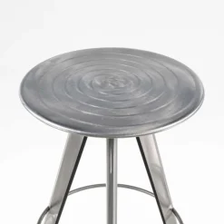 Carrier Vérone ® Tabouret de bar industriel pivotant sans dossier en métal brossé* Tabouret De Bar (assise +/- 80 Cm)