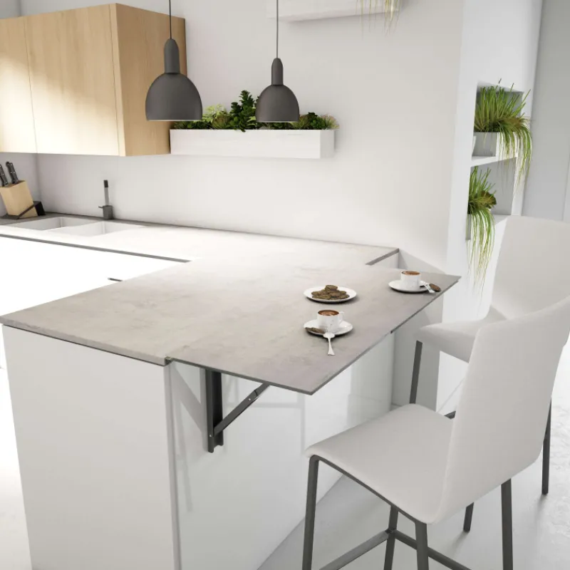 Cancio Vulcano Table murale pliante en céramique* Table De Cuisine|Table Pour Petit Espace