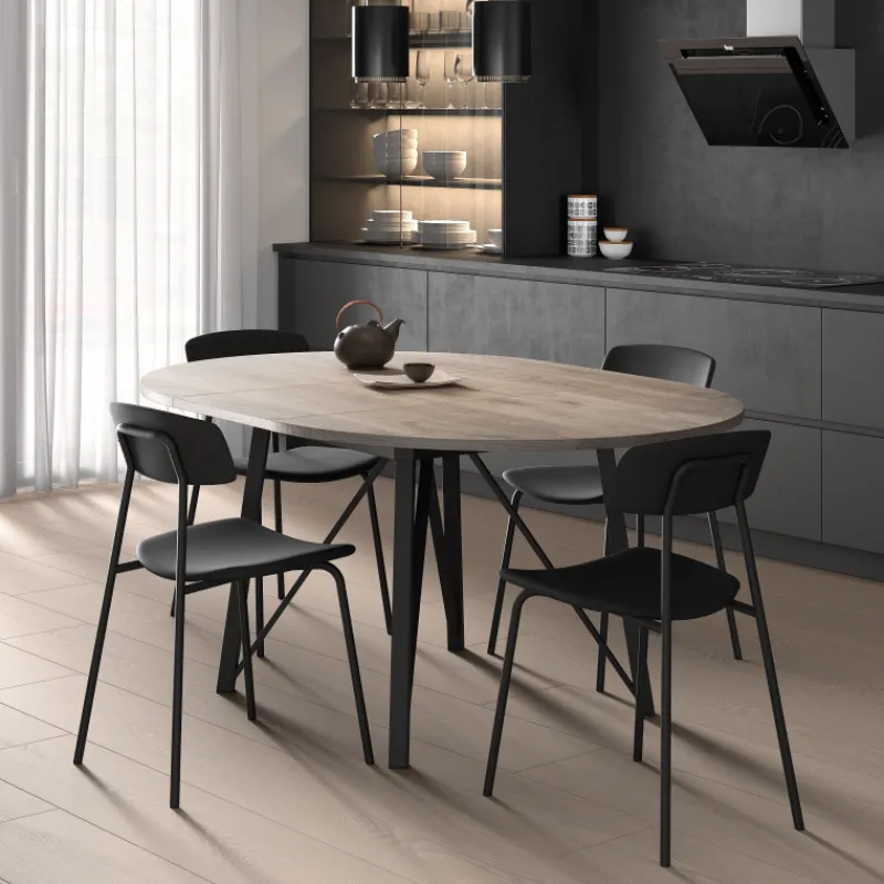 Perfecta Wacko 2.0 Table ronde moderne extensible à pieds métalliques* Table De Salle à Manger