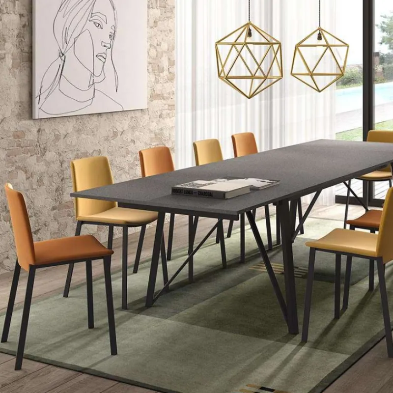 Perfecta Wacko Table design industriel extensible avec pieds en métal* Table De Salle à Manger