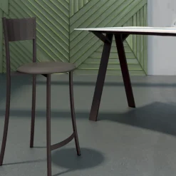 Carrier Wasabi ® Tabouret haut en simili et structure en métal fabrication française* Tabouret Snack (assise +/- 65 Cm)|Tabouret De Bar (assise +/- 80 Cm)