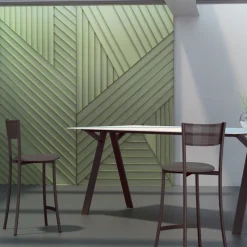 Carrier Wasabi ® Tabouret haut en simili et structure en métal fabrication française* Tabouret Snack (assise +/- 65 Cm)|Tabouret De Bar (assise +/- 80 Cm)