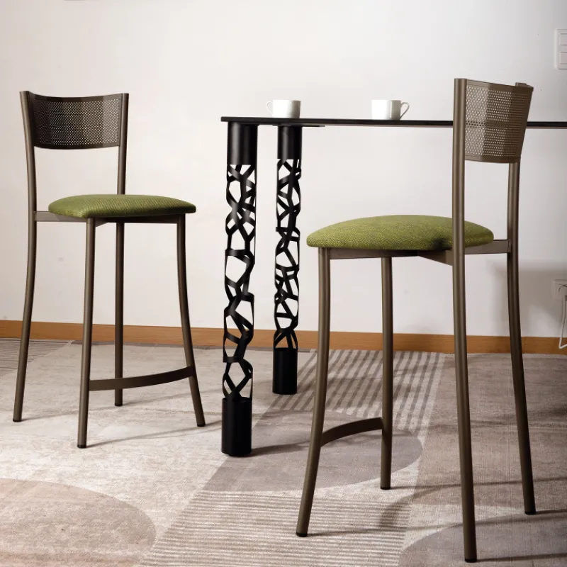 Carrier Wasabi ® Tabouret haut assise en tissu et structure en métal fabrication française* Tabouret Snack (assise +/- 65 Cm)|Tabouret De Bar (assise +/- 80 Cm)