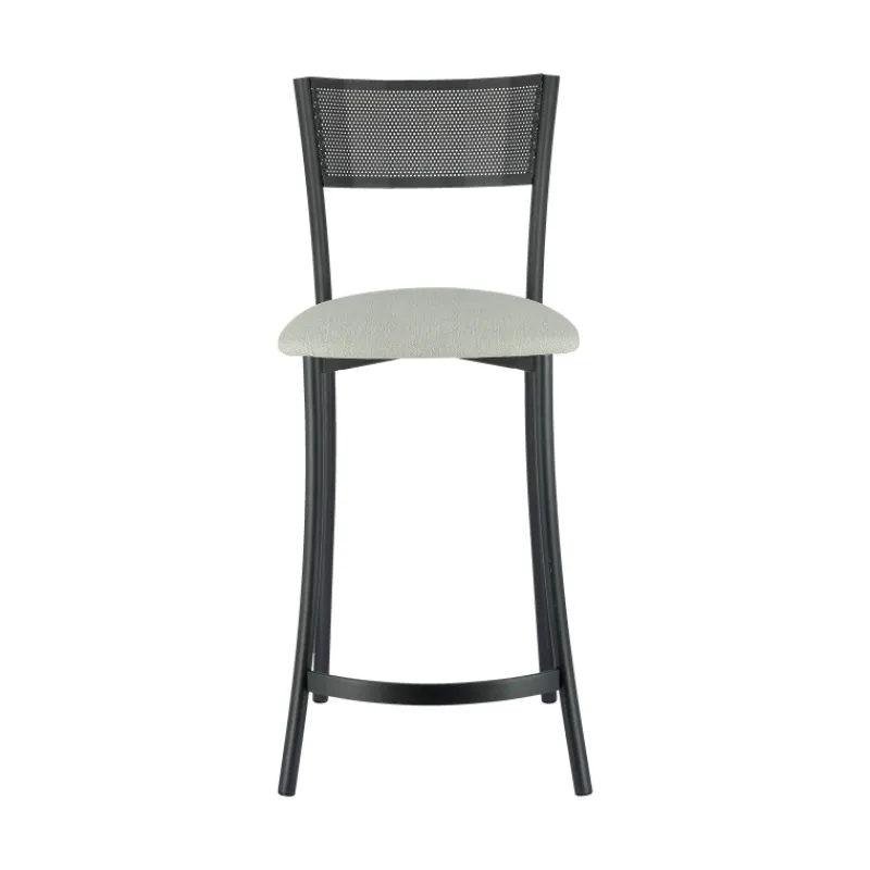 Carrier Wasabi ® Tabouret haut assise en tissu et structure en métal fabrication française* Tabouret Snack (assise +/- 65 Cm)|Tabouret De Bar (assise +/- 80 Cm)