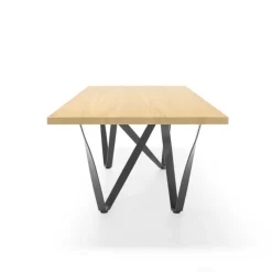 Tomasella Wave Table design rectangulaire avec pied en métal* Table De Salle à Manger