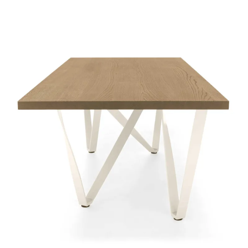Tomasella Wave Table design rectangulaire avec pied en métal* Table De Salle à Manger