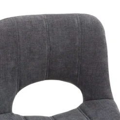 WilliamTabouret cosy en tissu avec pieds en métal noir* Tabouret Snack (assise +/- 65 Cm)|Tabouret De Bar (assise +/- 80 Cm)