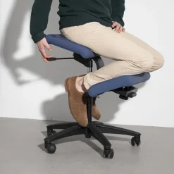 Varier Wing ® Siège ergonomique en tissu sur roulettes* Chaise De Bureau
