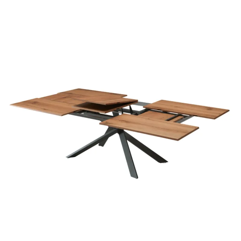Ozzio 4x4 Table design extensible rectangulaire en bois et métal* Table De Salle à Manger