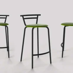 Carrier Xélus ® Tabouret snack fabriqué en France assise ronde rembourrée et structure métal* Tabouret Snack (assise +/- 65 Cm)|Tabouret De Bar (assise +/- 80 Cm)