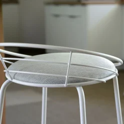 Carrier Yaël ® Tabouret haut français rembourré en métal et tissu* Tabouret Snack (assise +/- 65 Cm)|Tabouret De Bar (assise +/- 80 Cm)
