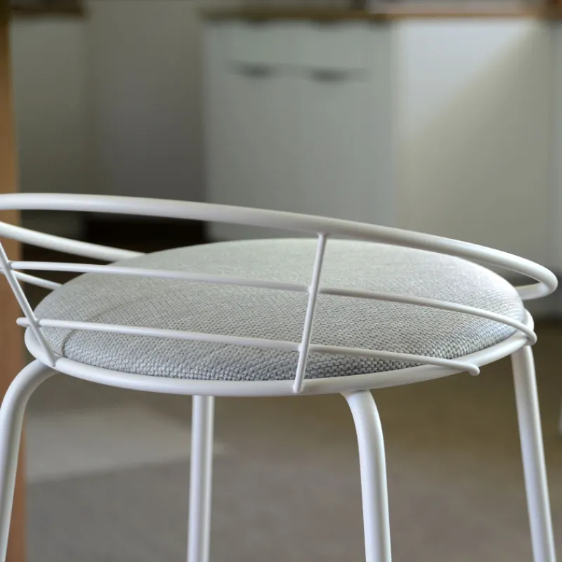Carrier Yaël ® Tabouret haut français rembourré en métal et tissu* Tabouret Snack (assise +/- 65 Cm)|Tabouret De Bar (assise +/- 80 Cm)