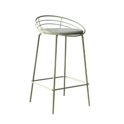 Carrier Yaël ® Tabouret haut français rembourré en métal et simili* Tabouret Hauteur Sur-mesure|Tabouret Snack (assise +/- 65 Cm)