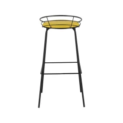 Carrier Yaël ® Tabouret haut français rembourré en métal et simili* Tabouret Hauteur Sur-mesure|Tabouret Snack (assise +/- 65 Cm)