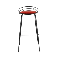 Carrier Yaël ® Tabouret haut français rembourré en métal et simili* Tabouret Hauteur Sur-mesure|Tabouret Snack (assise +/- 65 Cm)