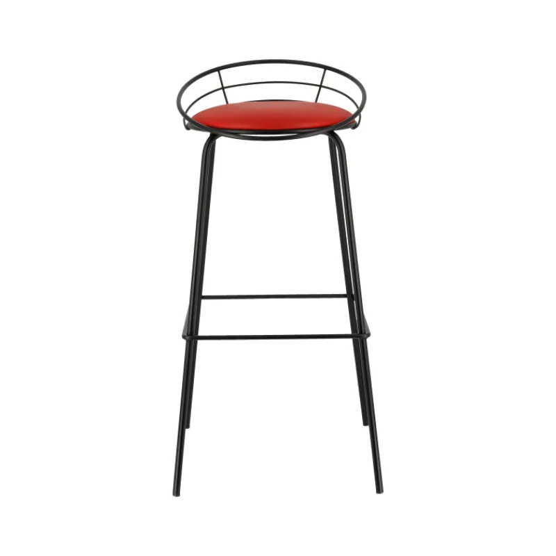 Carrier Yaël ® Tabouret haut français rembourré en métal et simili* Tabouret Hauteur Sur-mesure|Tabouret Snack (assise +/- 65 Cm)