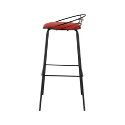 Carrier Yaël ® Tabouret haut français rembourré en métal et simili* Tabouret Hauteur Sur-mesure|Tabouret Snack (assise +/- 65 Cm)