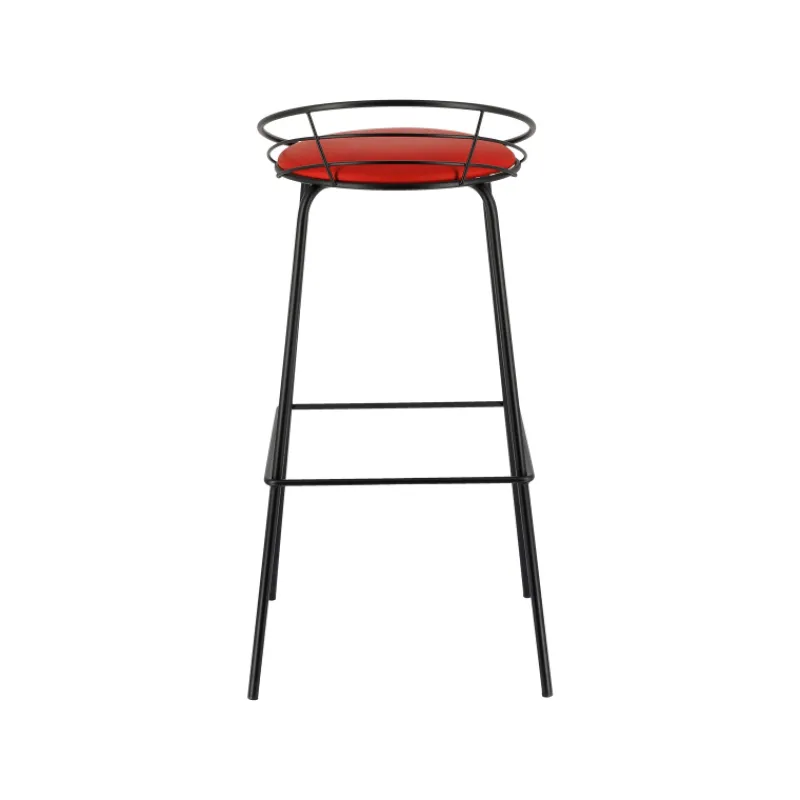 Carrier Yaël ® Tabouret haut français rembourré en métal et simili* Tabouret Hauteur Sur-mesure|Tabouret Snack (assise +/- 65 Cm)