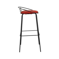 Carrier Yaël ® Tabouret haut français rembourré en métal et simili* Tabouret Hauteur Sur-mesure|Tabouret Snack (assise +/- 65 Cm)