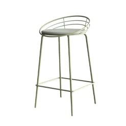 Carrier Yaël ® Tabouret haut français rembourré en métal et simili* Tabouret Hauteur Sur-mesure|Tabouret Snack (assise +/- 65 Cm)